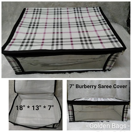 7” BURBERRY SAREE COVER | Welcome To Golden Bags